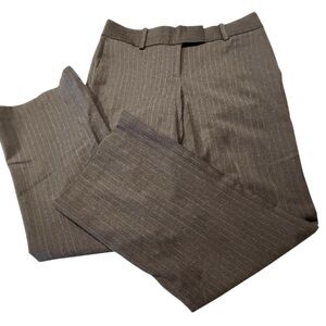 Ann Taylor Charcoal Trousers with a Faint Pale Stripe Fully Lined.  2P